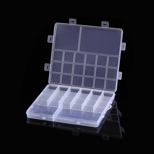 קופסת איחסון פלסטיק מחולקת 20 תאים (18+2) - דוארט | DoArt