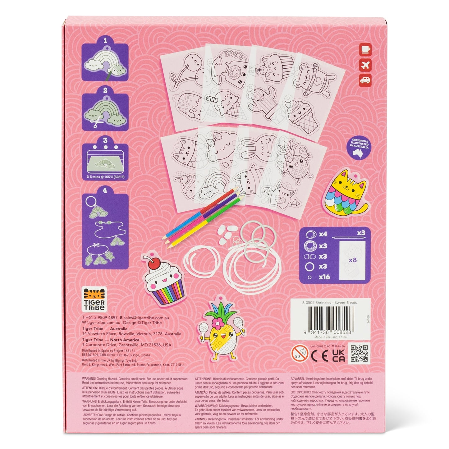 ערכת אופנה שרינקיס ורוד - מתוקים Tiger Tribe - דוארט | DoArt