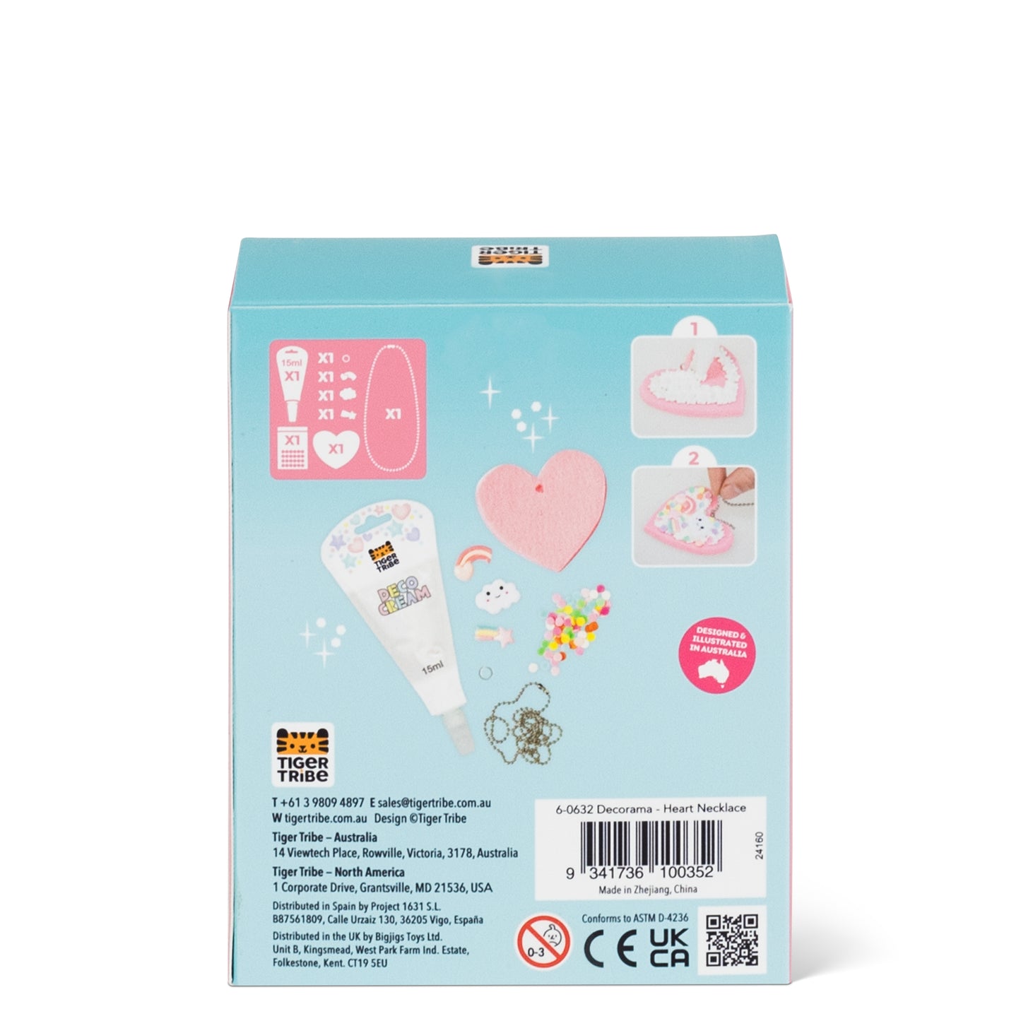 ערכת חריזה דקורמה - תליון לב Tiger Tribe - דוארט | DoArt