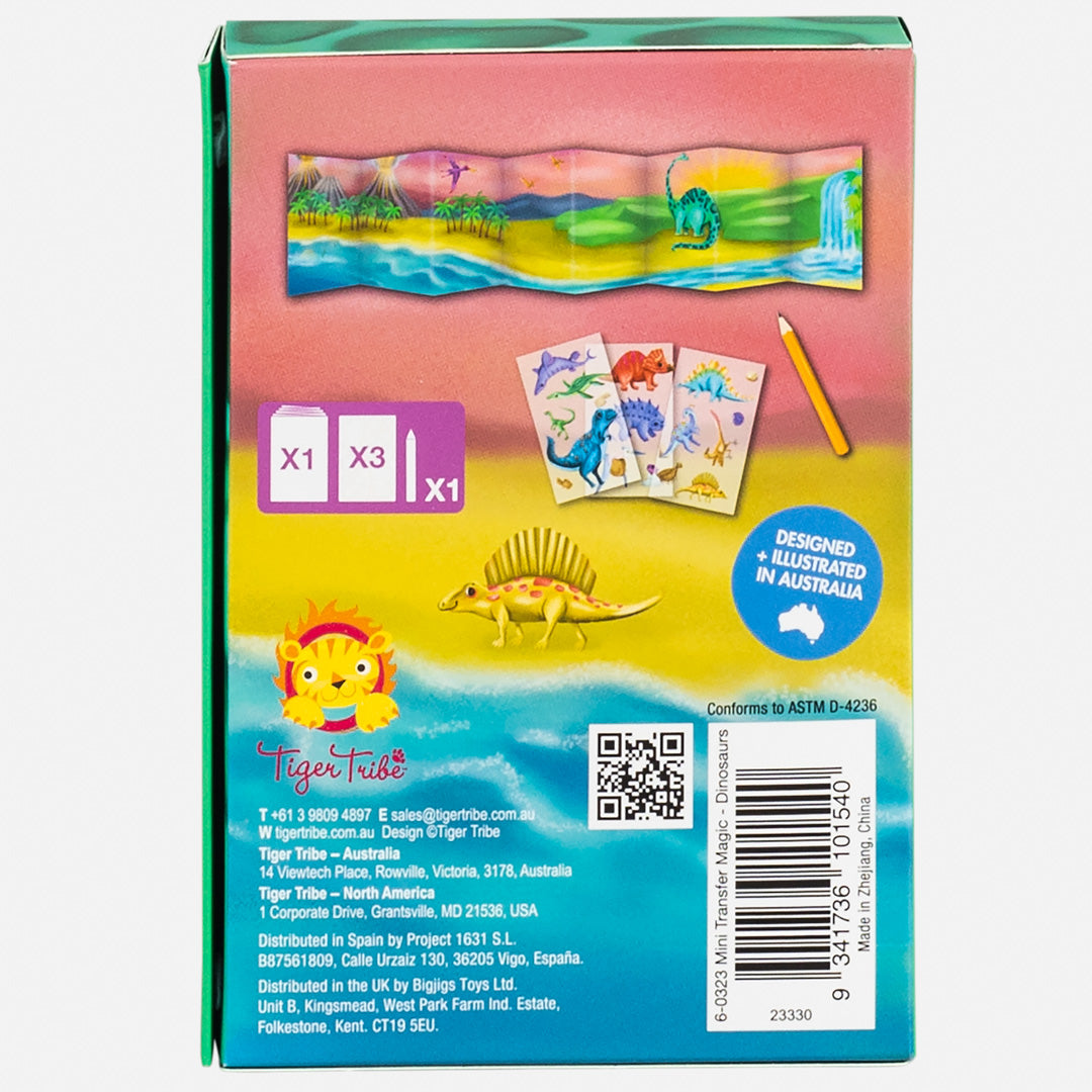 ערכת מיני מדבקות גירוד - דינוזאורים Tiger Tribe - דוארט | DoArt