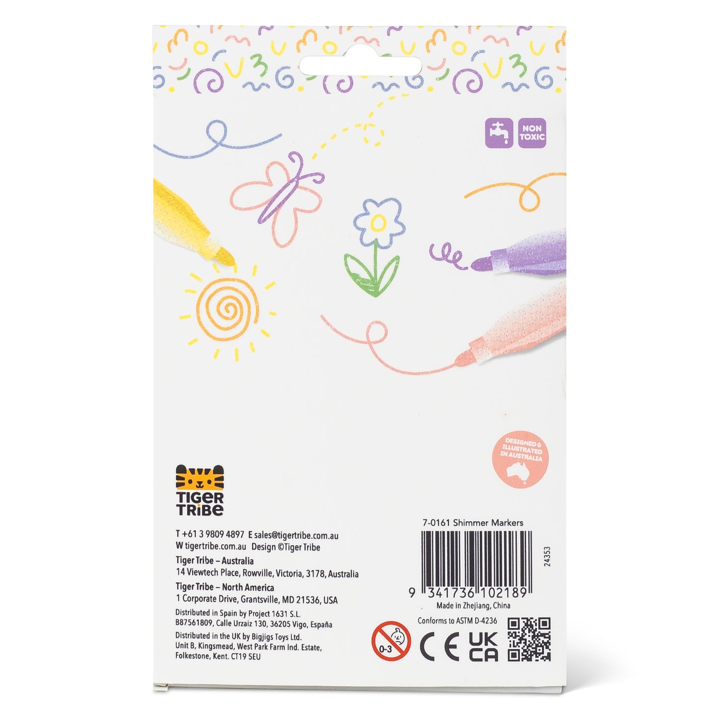 טושים מנצנצים (שימר) - Tiger Tribe - דוארט | DoArt