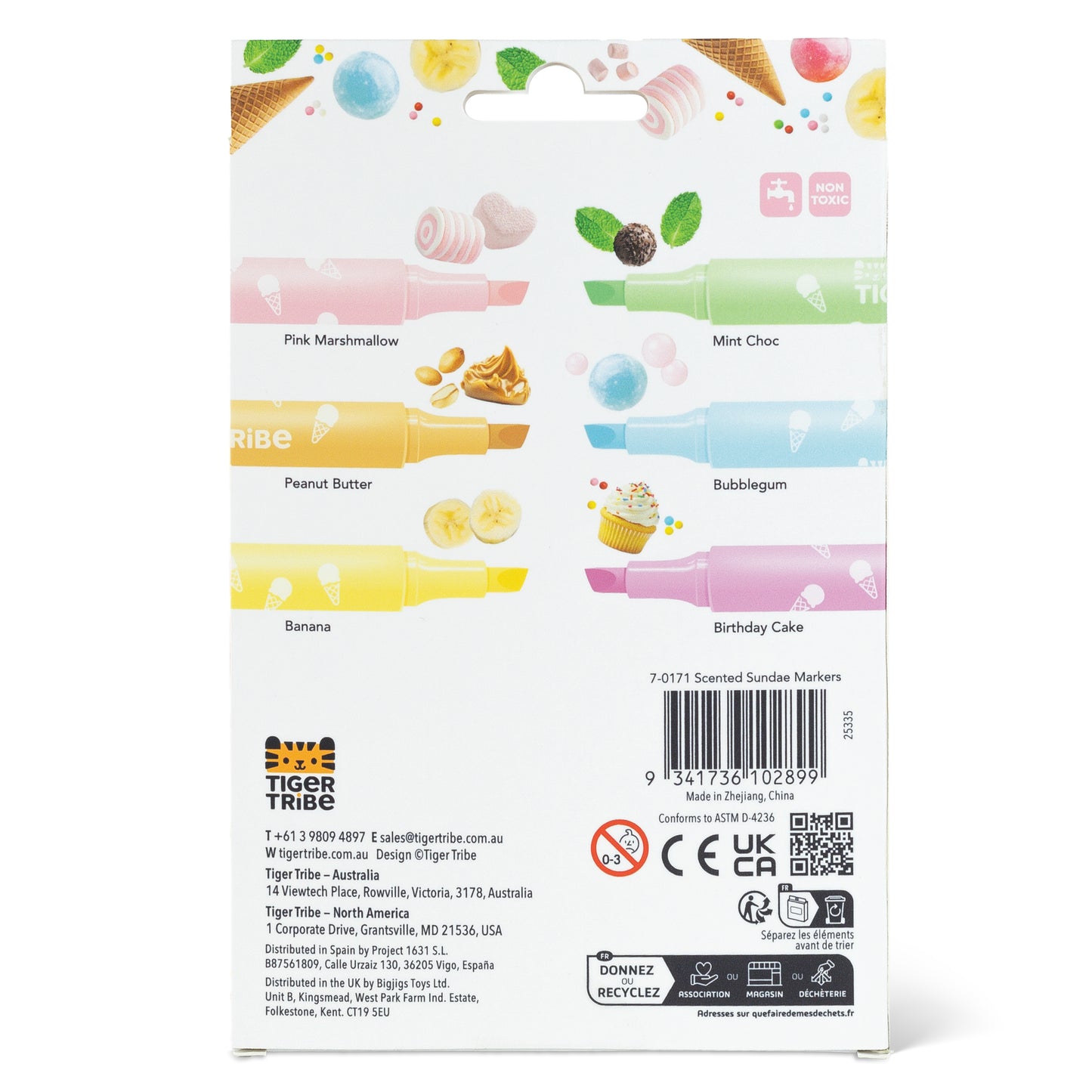 טושים ריחניים גלידה - Tiger Tribe - דוארט | DoArt