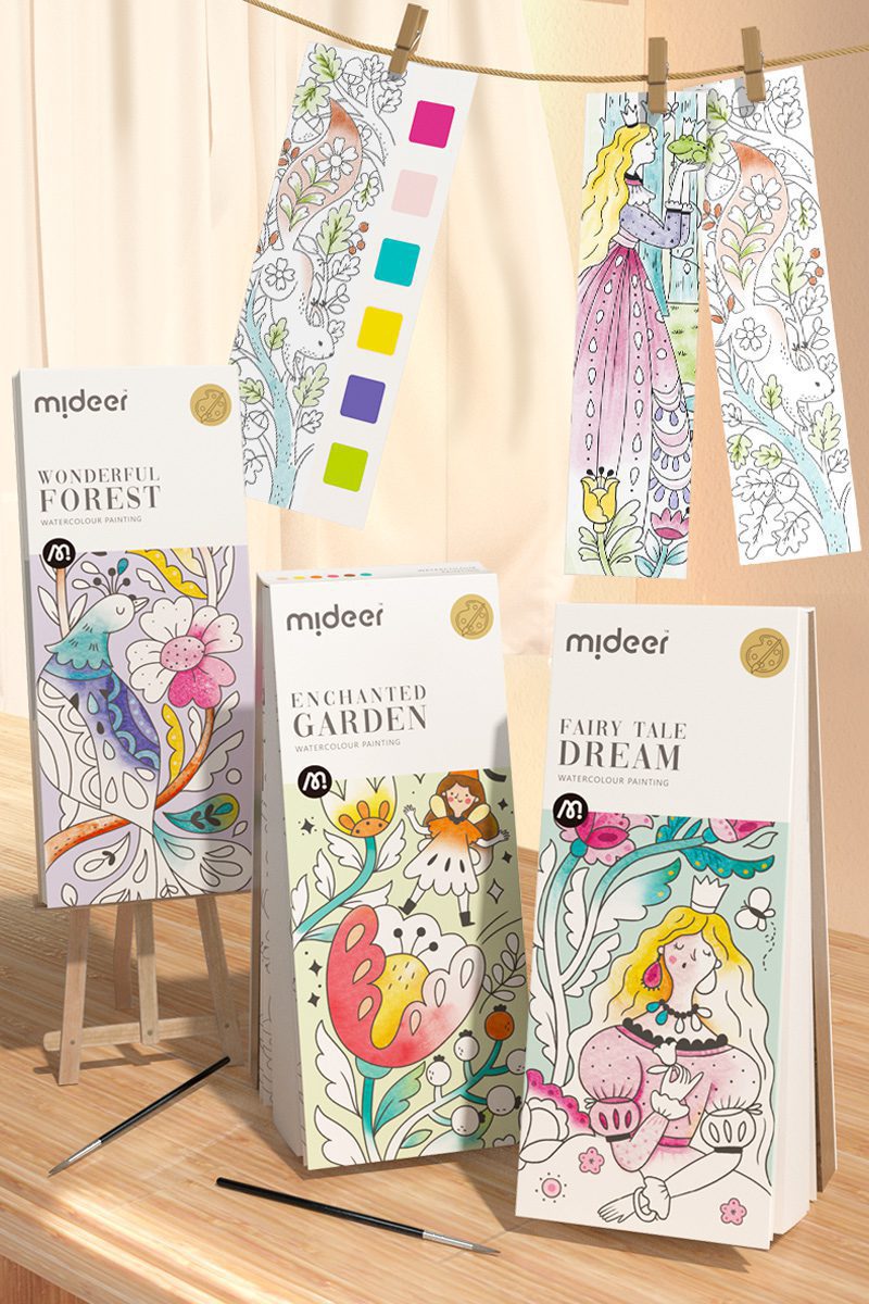 חוברת כרטיסיות צבעי מים - מסביב לעולם MIDEER - דוארט | DoArt