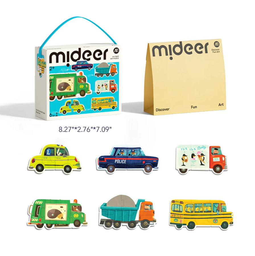 פאזל ראשון - כלי תחבורה MIDEER - דוארט | DoArt