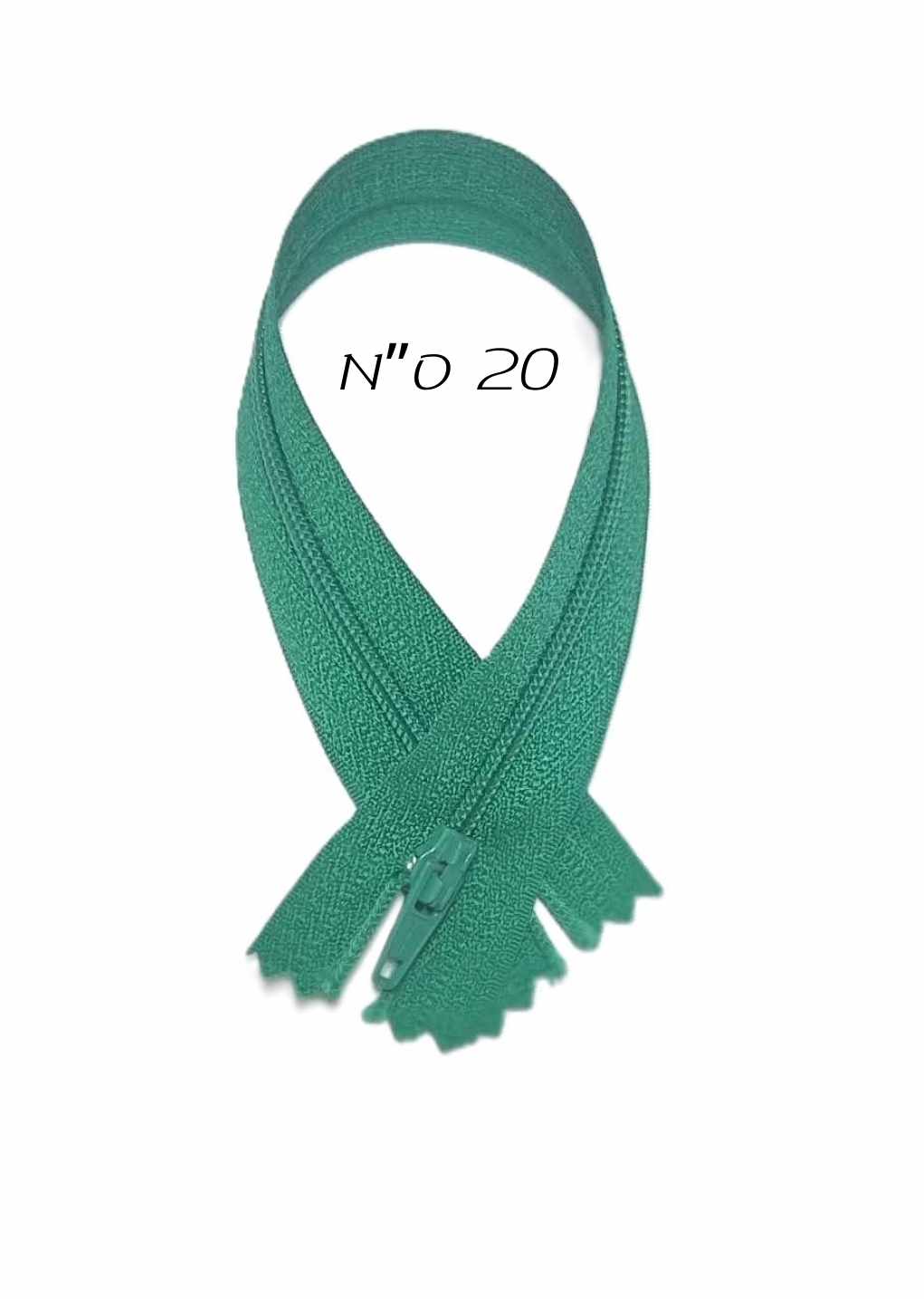 רוכסן רגיל ירוק דשא - 20 ס"מ - דוארט | DoArt