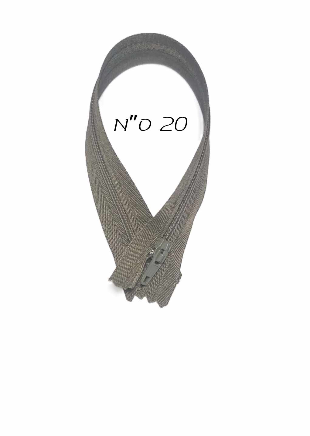 רוכסן רגיל ירוק זית - 20 ס"מ - דוארט | DoArt