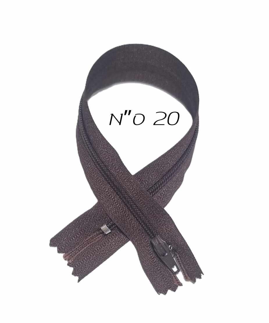 רוכסן רגיל חום כהה - 20 ס"מ - דוארט | DoArt