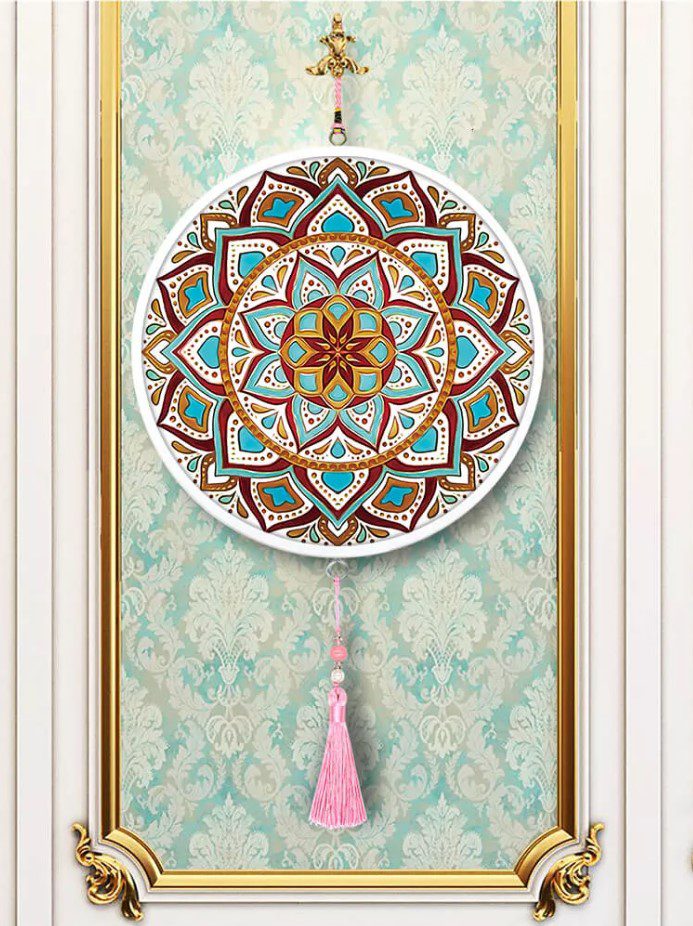 ערכה להכנת תמונת קריסטלים עגולה 24 סמ - מנדלה דגם 2 - דוארט | DoArt