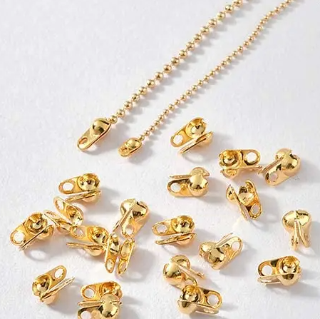 סופית צדפה לשרשרת דיסקית 3 מ"מ ציפוי זהב - דוארט | DoArt