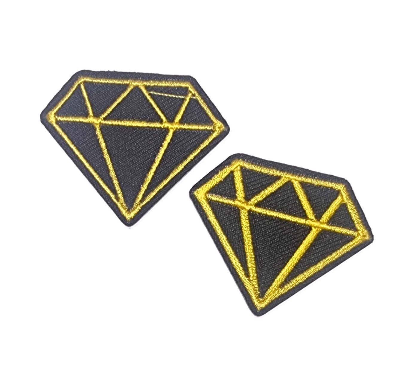 אפליקציה (פאצ') לגיהוץ - יהלומים צהוב שחור - דוארט | DoArt