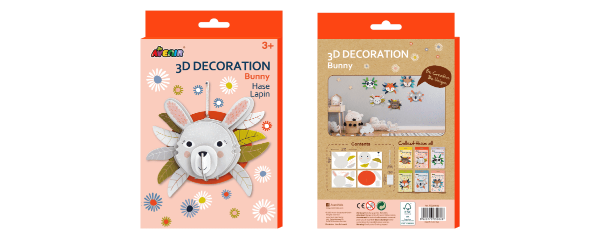 יצירת ראש חיה בתלת מימד - ארנב AVENIR - דוארט | DoArt