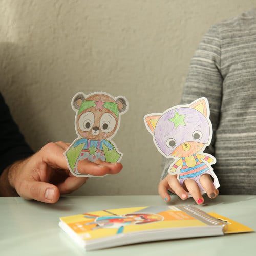 ערכת בובות אצבע לצביעה - גיבורי על MANDARINE - דוארט | DoArt