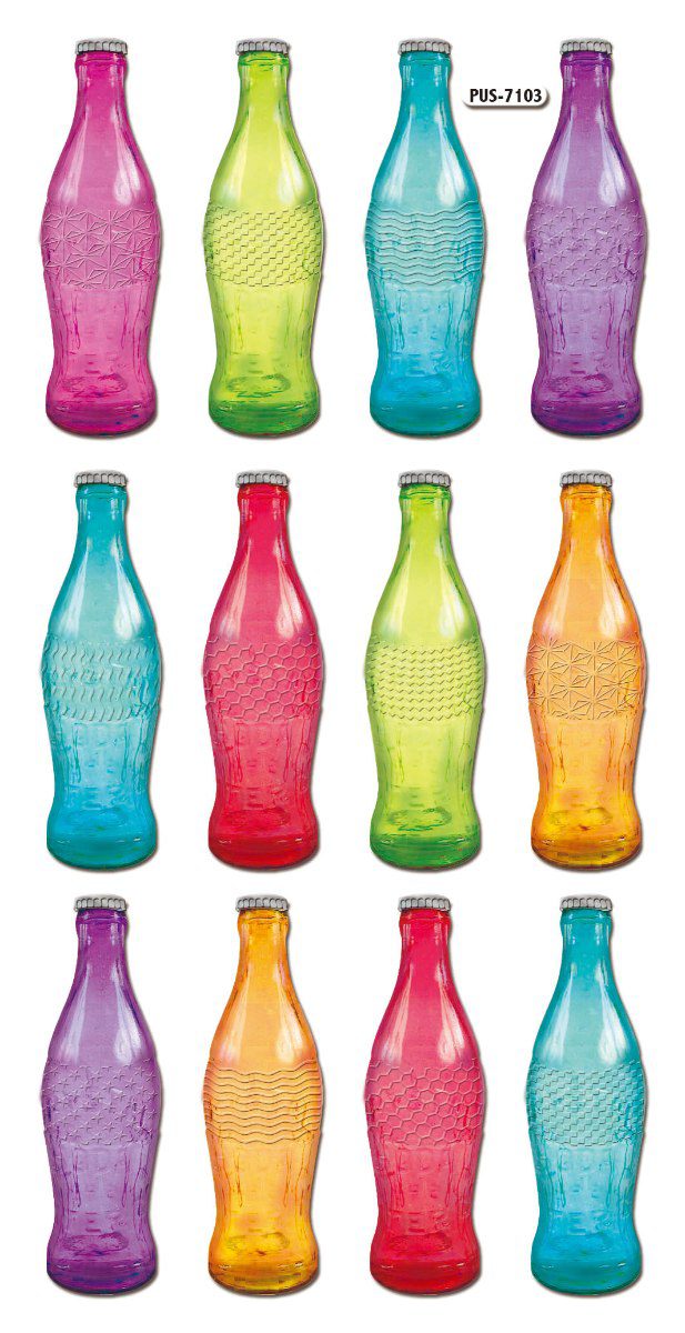 מדבקות PUFFY זכוכית - בקבוקים - דוארט | DoArt