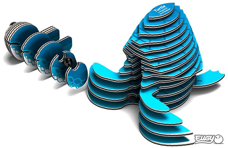 יוגי הרכבה 3D - צב ים 038 - דוארט | DoArt