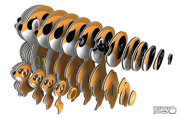 ערכת יוגי הרכבה 3D - סוריקטה 046 - דוארט | DoArt