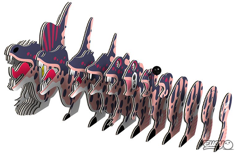 ערכת יוגי הרכבה 3D - דינוזאור ספינוזאורוס 064 - דוארט | DoArt