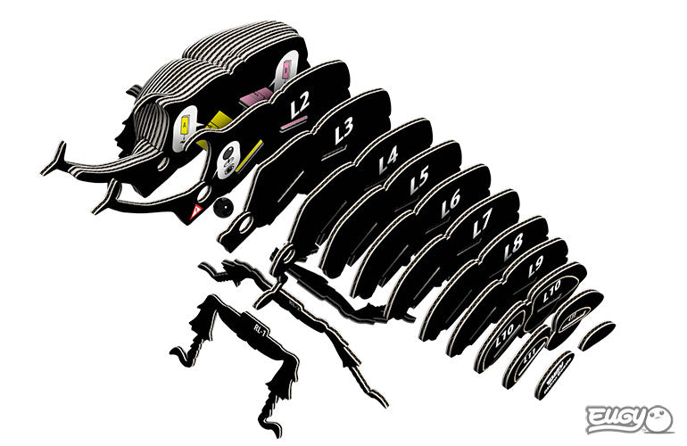 ערכת יוגי הרכבה 3D - חיפושית קרנף 113 - דוארט | DoArt