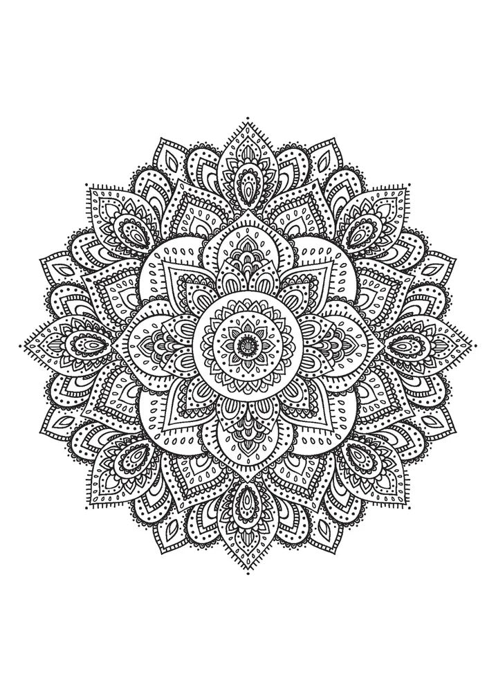 חוברת צביעה – מנדלות, 20 דוגמאות, A4