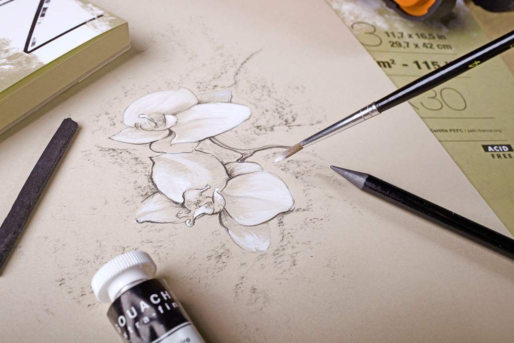 PAINT ON בלוק מיקס מדיה A4 טיבעי CLAIREFONTAINE