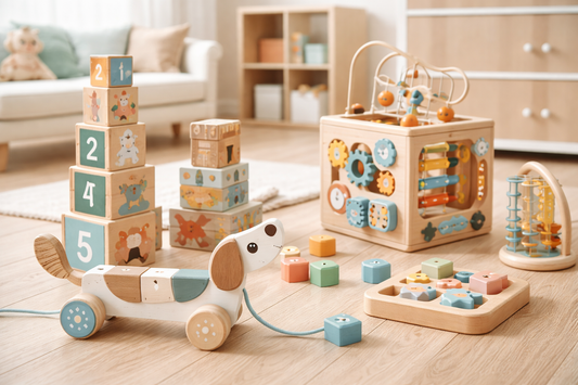 צעצועים התפתחותיים מעץ לגיל הרך