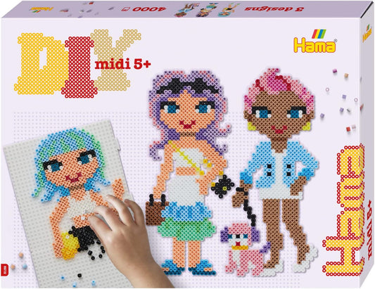 חרוזי גיהוץ ערכת Midi - סטודיו אופנה לבובות HAMA - דוארט | DoArt