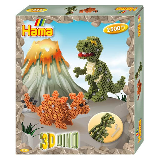 חרוזי גיהוץ ערכת Midi תלת מימד - דינוזאורים HAMA - דוארט | DoArt