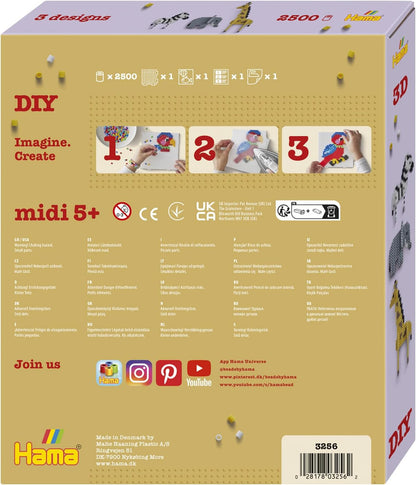 חרוזי גיהוץ ערכת Midi תלת מימד - חיות ספארי HAMA - דוארט | DoArt