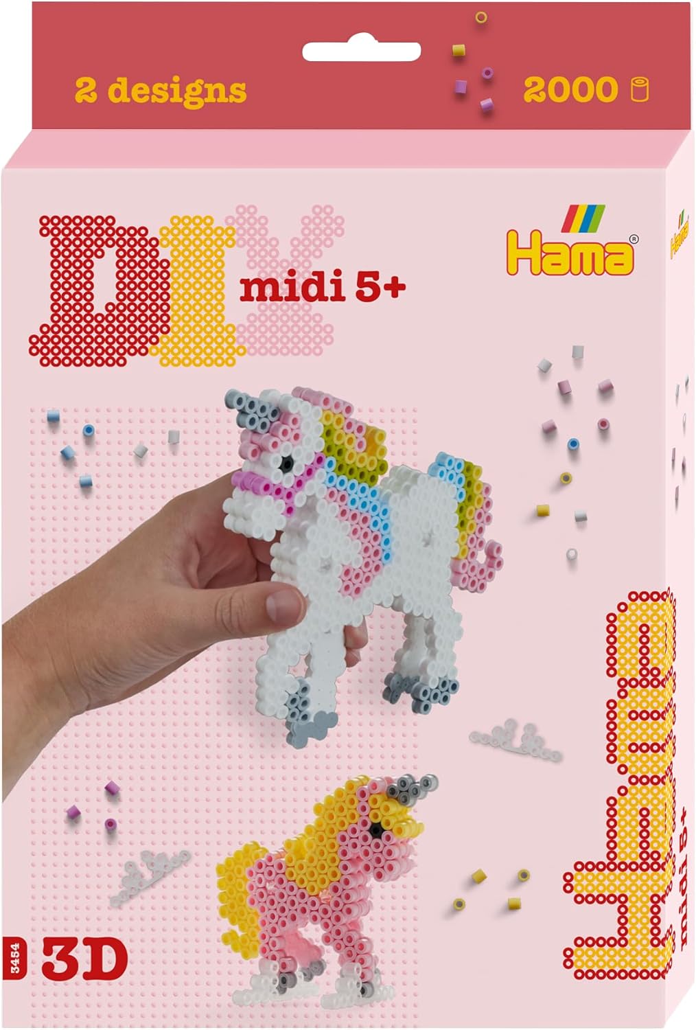 חרוזי גיהוץ ערכת Midi - חדי קרן HAMA - דוארט | DoArt