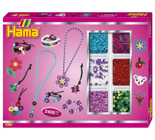 תכשיטים מחרוזי גיהוץ - פרחים 2400 יח'' HAMA