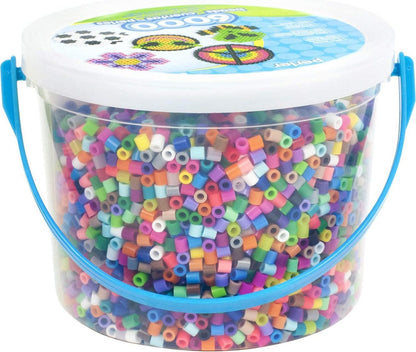 דלי חרוזי גיהוץ + 5 לוחות - יומיומי 6000 חרוזים PERLER