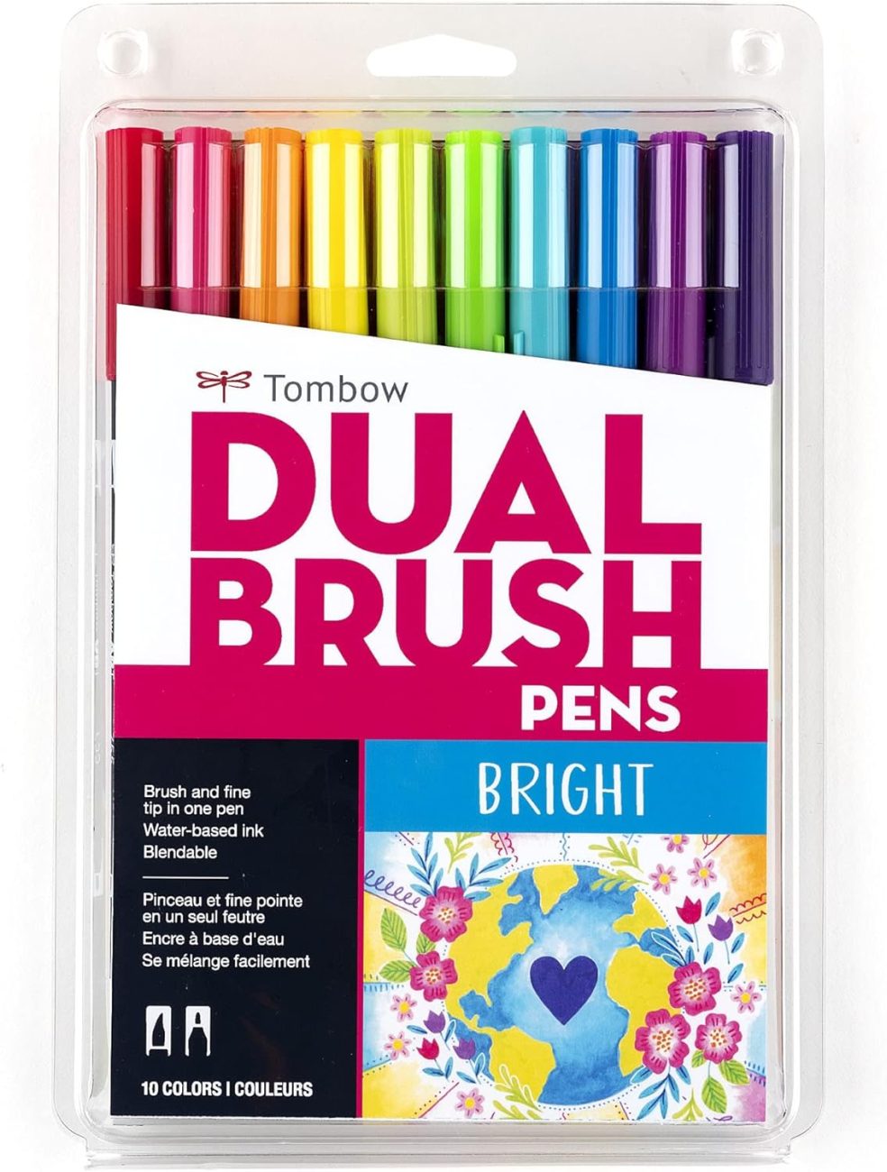 סט 10 טושי מכחול טומבו - TOMBOW ABT BRIGHT 56185