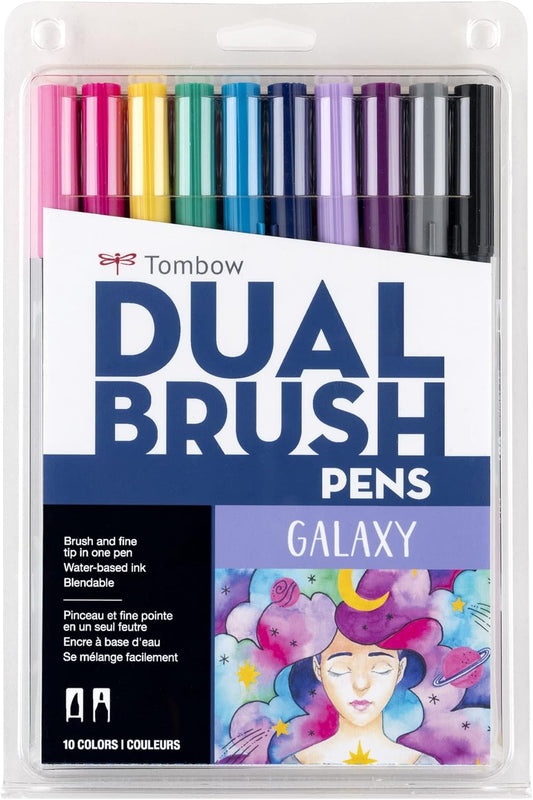 סט 10 טושי מכחול טומבו - 56188 TOMBOW ABT GALAXY