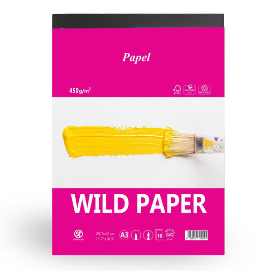 בלוק A4 מיקסד מדיה 450 גר'' WILD PAPER