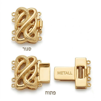 סוגר קופסא פיליגרן 5 שורות מוזהב - דוארט | DoArt
