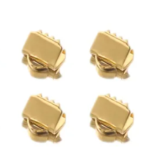 סופית תנין חלקה 6.5 מ"מ ציפוי זהב Gold Plated