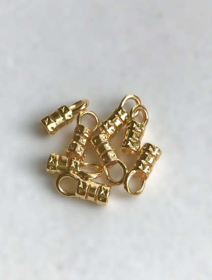 סופית מעיכה צינור פסים 3 מ"מ ציפוי Gold Plated