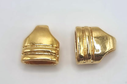 סופית שטוחה יצוקה להדבקה 4 מ"מ ציפוי Gold Plated