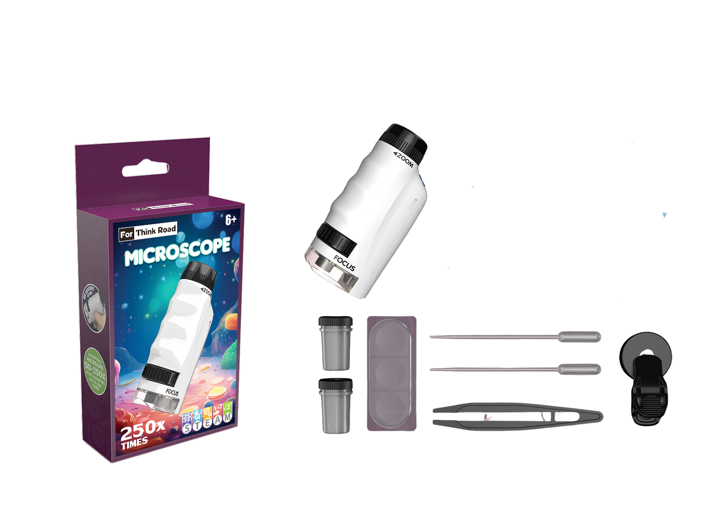 מיקרוסקופ כיס נייד לדרך - For Think Road - דוארט | DoArt