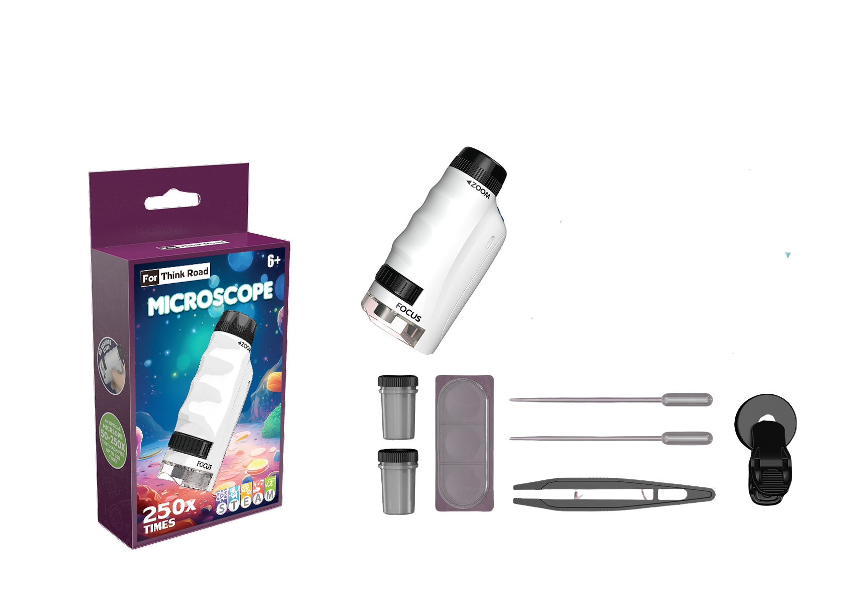 מיקרוסקופ כיס נייד לדרך - For Think Road - דוארט | DoArt