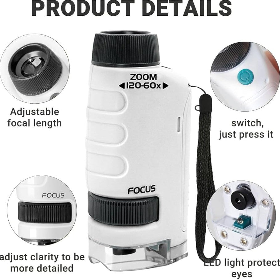 מיקרוסקופ כיס נייד לדרך - For Think Road - דוארט | DoArt