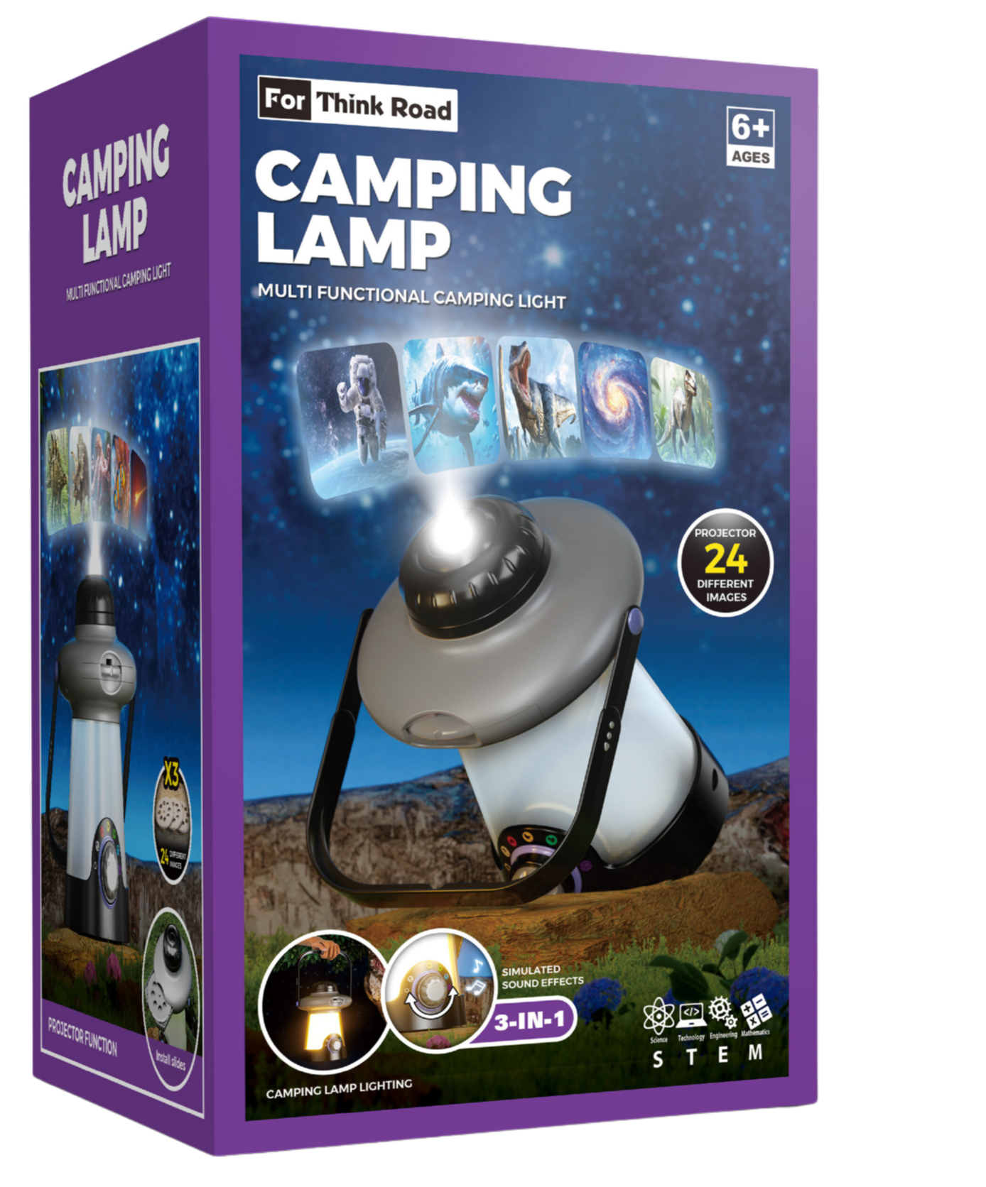 פנס טבע מקרין תמונות ומשמיע צלילי טבע - For Think Road - דוארט | DoArt