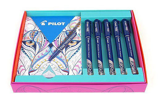 מארז טושים מחיקים ומנדלות לצביעה PILOT FINELINER