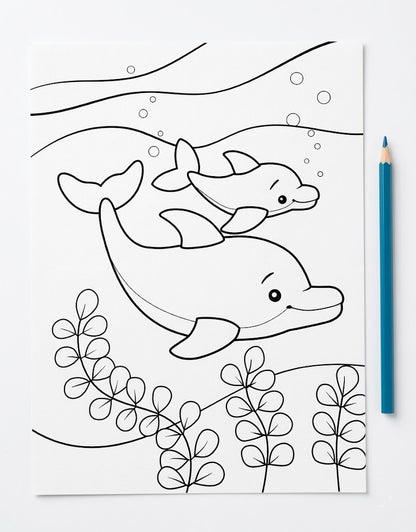 חוברת צביעה לילדים - חיות בר וגורים Avenue Mandarine - דוארט | DoArt