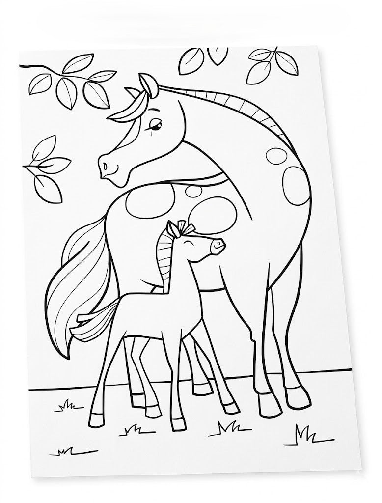 חוברת צביעה לילדים - חיות בר וגורים Avenue Mandarine - דוארט | DoArt