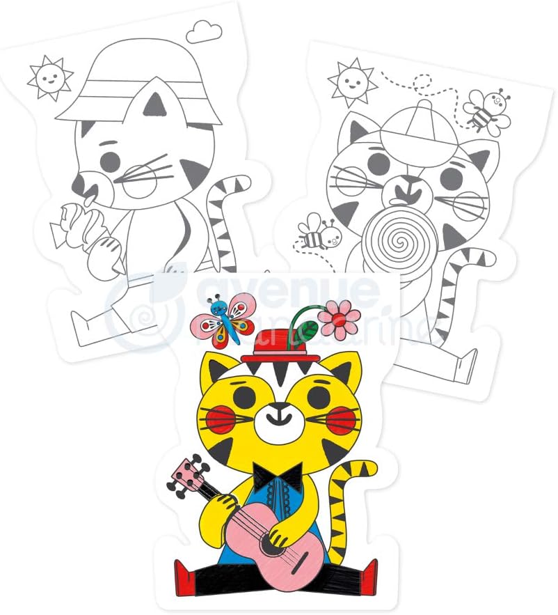 חוברת צביעה גראפי נימו - חתלתול שובב Avenue Mandarine - דוארט | DoArt