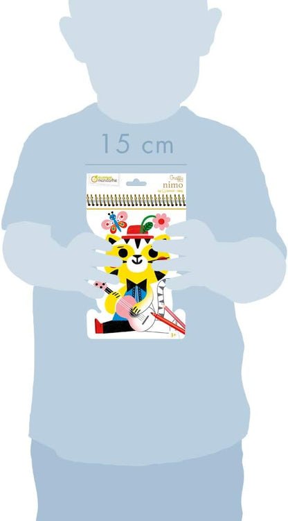 חוברת צביעה גראפי נימו - חתלתול שובב Avenue Mandarine - דוארט | DoArt