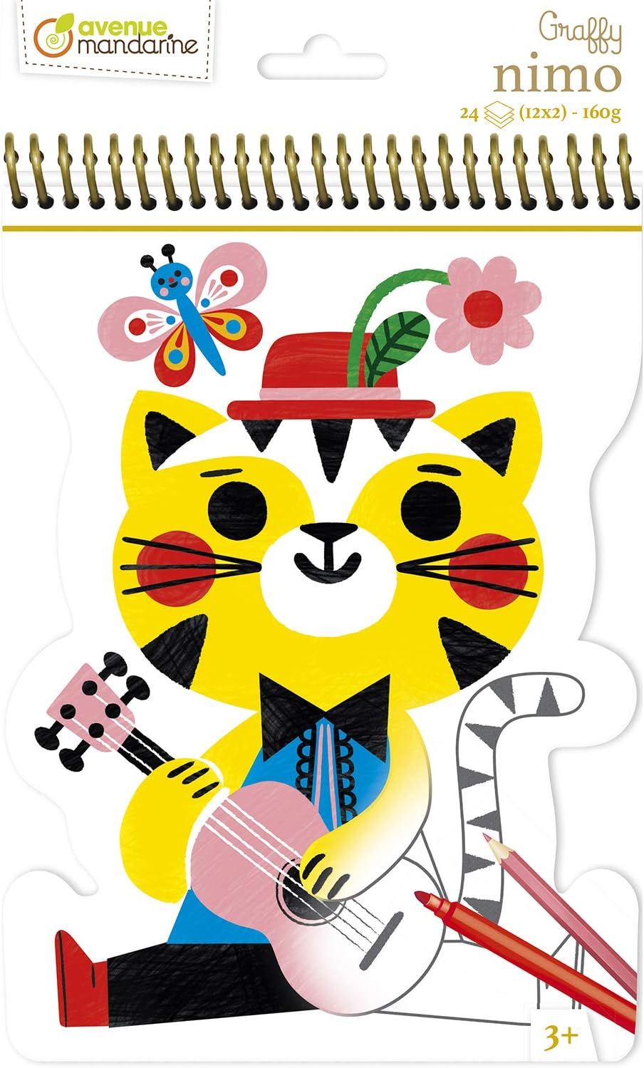 חוברת צביעה גראפי נימו - חתלתול שובב Avenue Mandarine - דוארט | DoArt