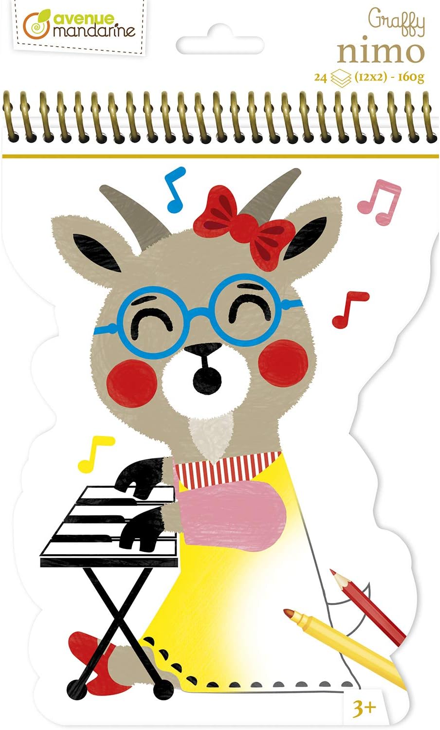 חוברת צביעה גראפי נימו - עז שובבהAvenue Mandarine - דוארט | DoArt