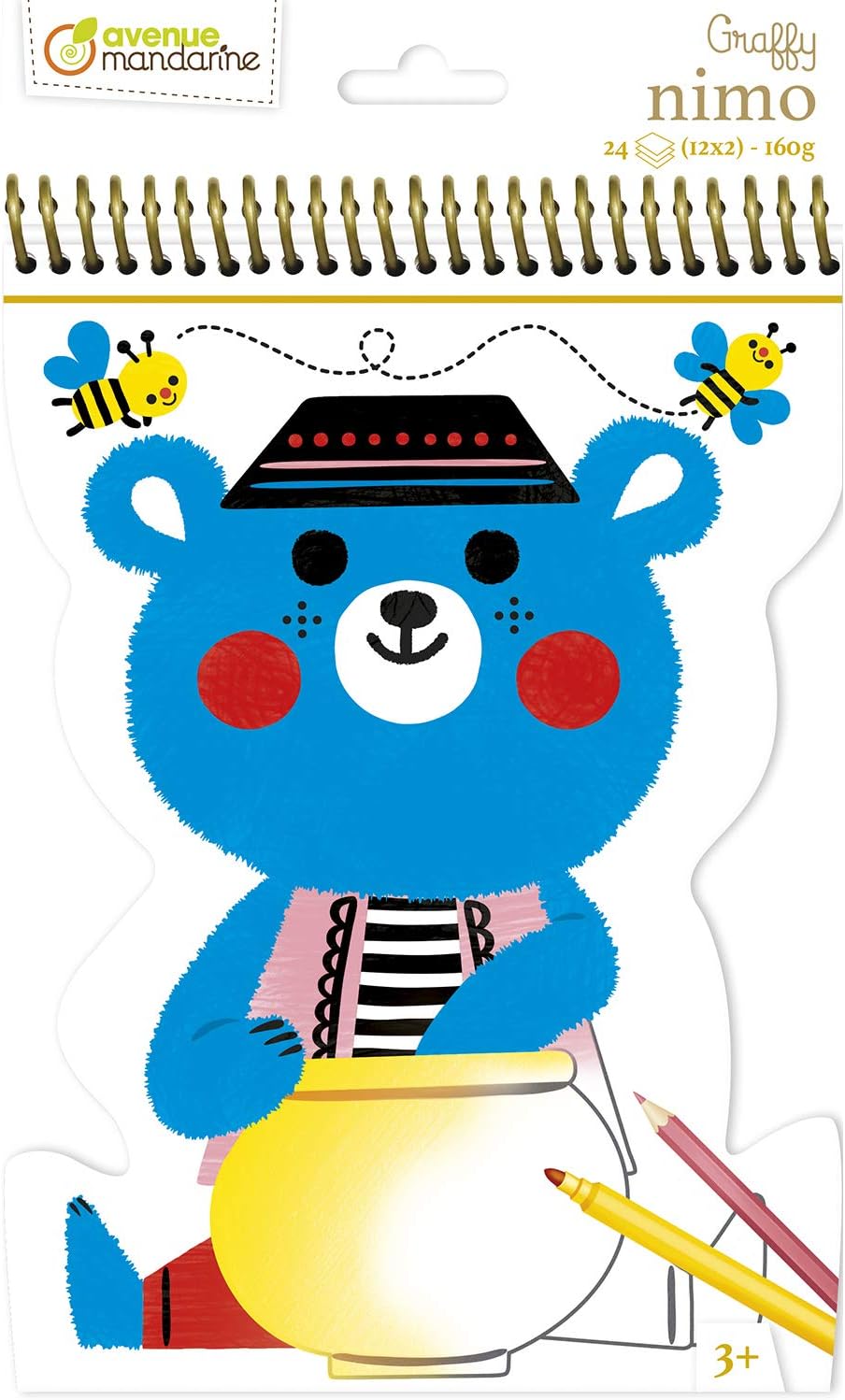 חוברת צביעה גראפי נימו - דובי Avenue Mandarine - דוארט | DoArt