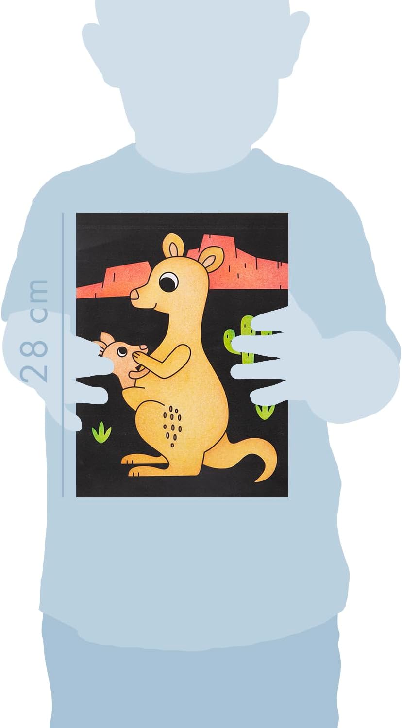 חוברת צביעה לילדים רקע שחור - חיות עולםAvenue Mandarine - דוארט | DoArt